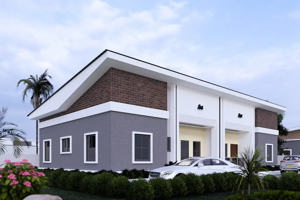 2-Bedroom Semi-Detached Bungalow, Lagos — render